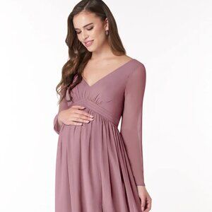 Azazie Mauve Maternity Bridesmaid Dress Size 6